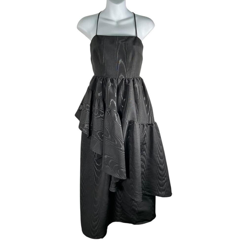 Kate Spade New York Target Tiered Ruffle Midi Tank Dress Black Size X-Small